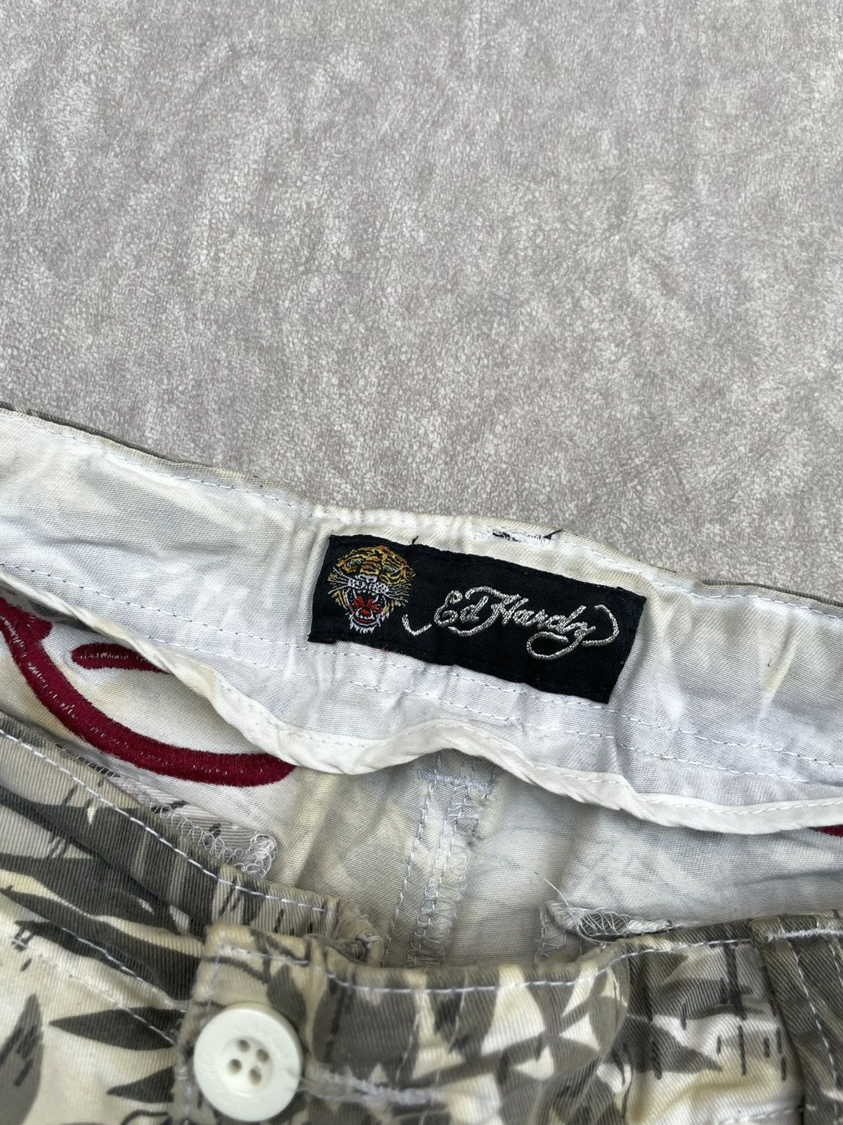 Ed Hardy Y2K Edhardy Embroidery Baggy Shorts Size US 38 / EU 54 - 8 Thumbnail