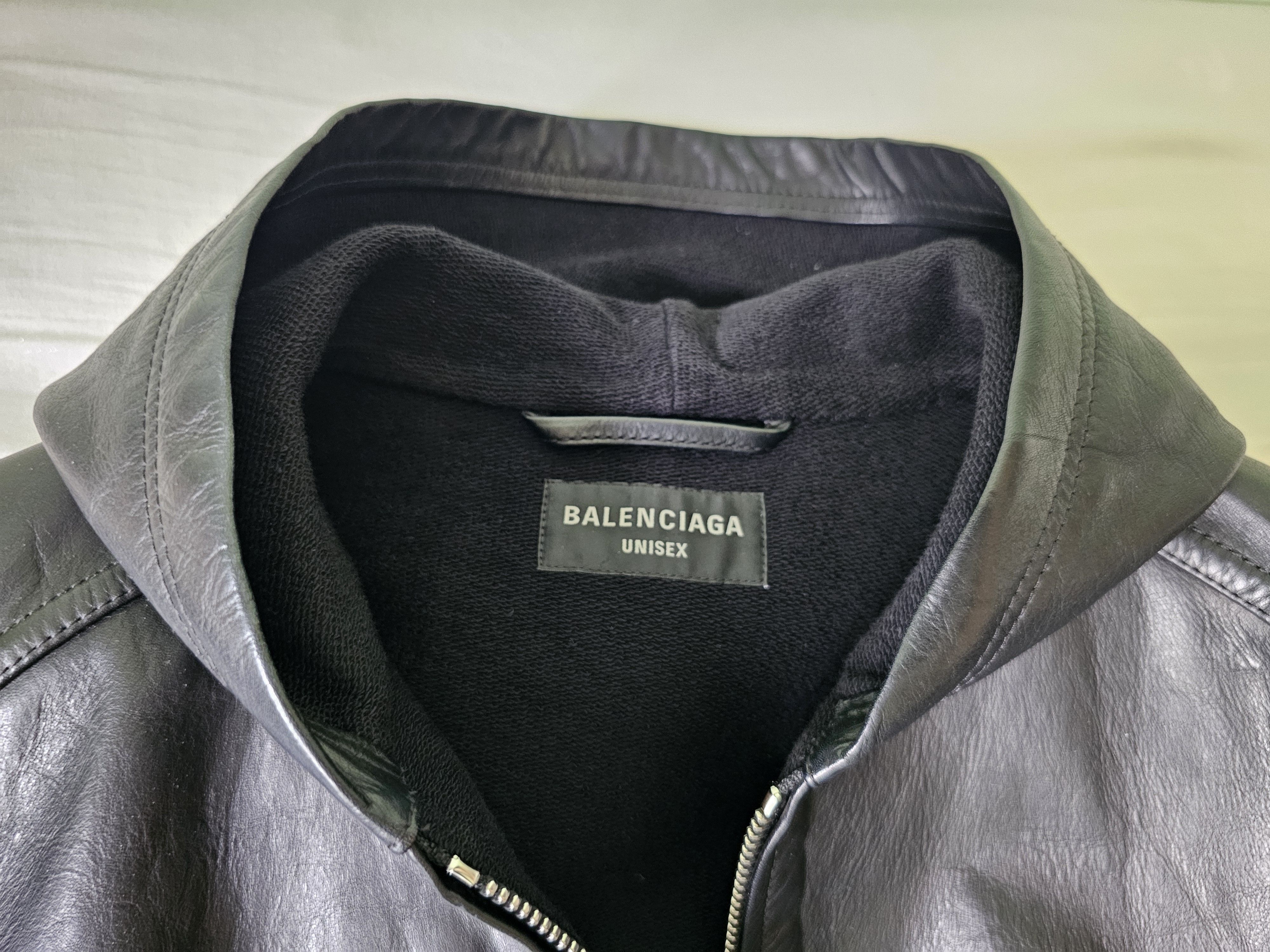 Balenciaga Balenciaga Leather Hoodie Jacket Lined with Cotton Size S / US 4 / IT 40 - 5 Thumbnail