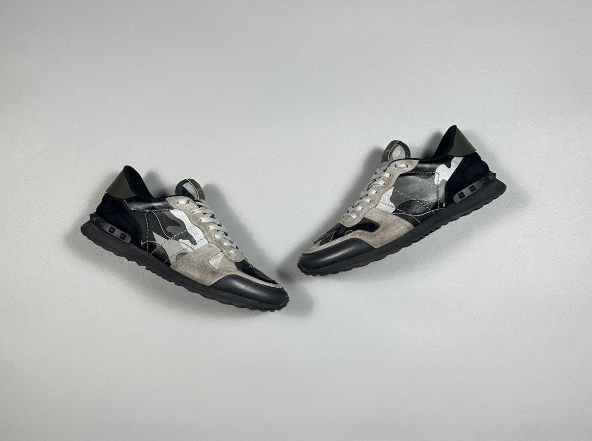 Valentino Valentino Rockrunner Camouflage Sneakers Grey/Black Size US 11 / EU 44 - 2 Thumbnail