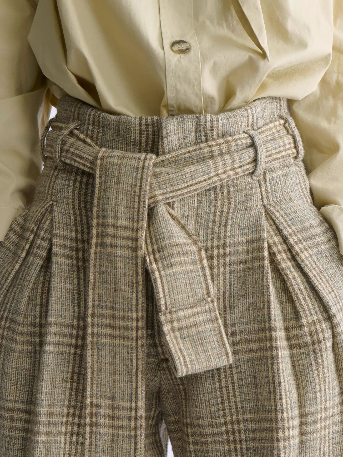 Vivienne Westwood Vivienne Westwood Hi-Waist Belted Check W-Leg Wool Trousers Size 26" / US 2 / IT 38 - 7 Thumbnail