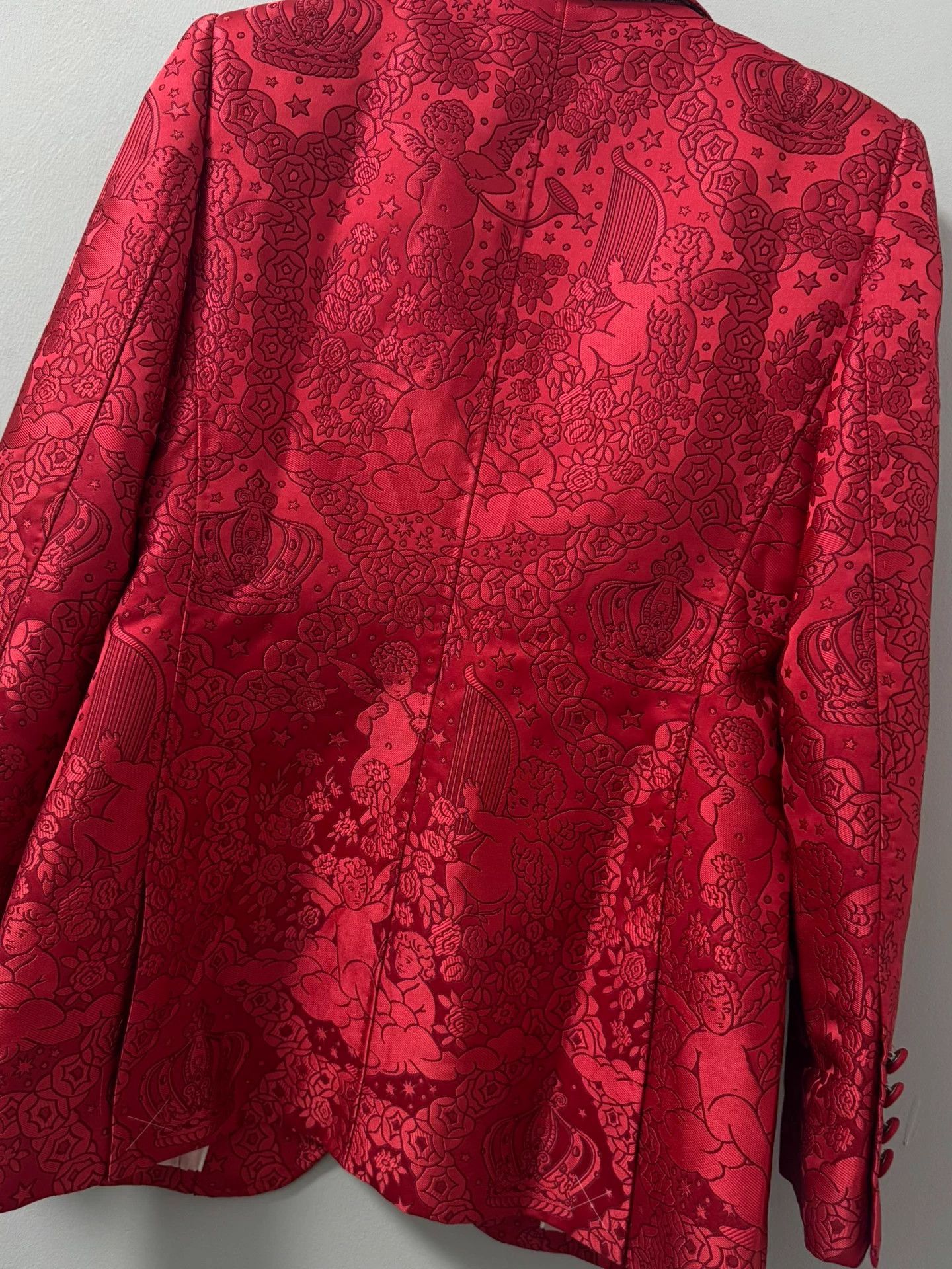 Dolce & Gabbana DOLCE & GABBANA 18FW Runway Angel Jacquard Satin Blazer Size M / US 6-8 / IT 42-44 - 7 Thumbnail