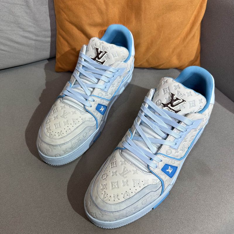 Louis Vuitton Tyler x Louis Vuitton Blue Low-Top Sneakers 0079 Size US 8.5 / EU 41-42 - 1 Thumbnail