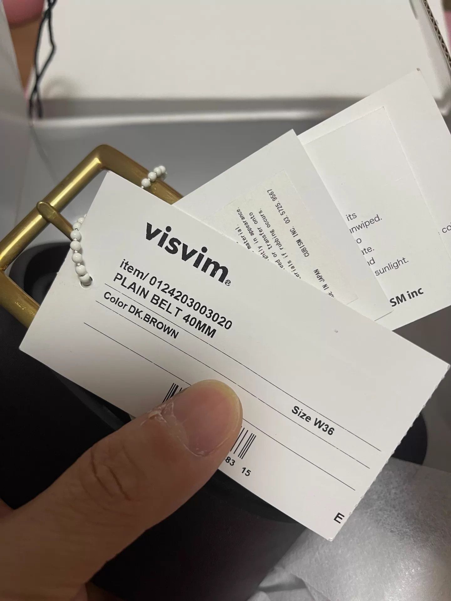 Visvim VISVIM 24AW PLAIN BELT 40MM Horween Veg Tan dk brown w36 Size 36 - 5 Thumbnail