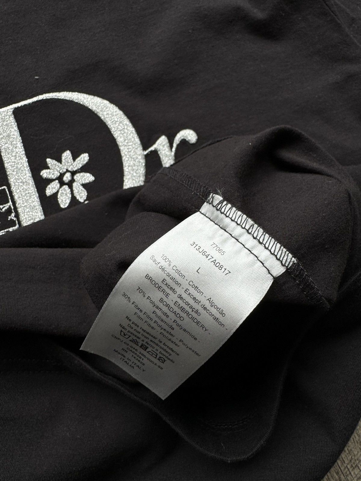Dior × ERL Dior ERL Studio Embroidered Logo Black Tee - Large Size US L / EU 52-54 / 3 - 8 Thumbnail