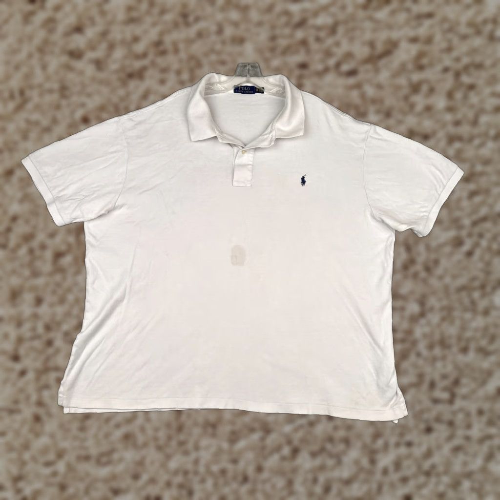 Ralph Lauren Ralph Lauren Polo Shirt Adult 2XL XXL 2XB White Cotton Short Sleeve Mens Shirt Size US XXL / EU 58 / 5 - 1 Thumbnail