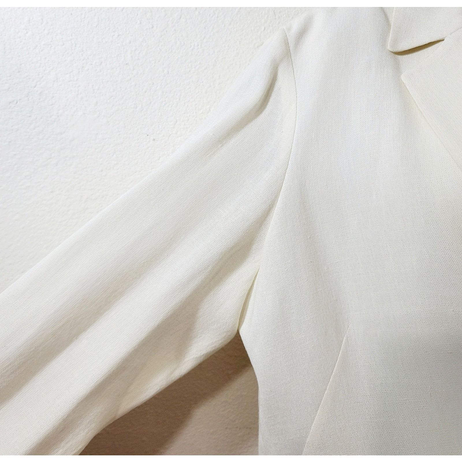 Other Dana Buchman Cream Single Button Notched Lapel Blazer 14 Size XL / US 12-14 / IT 48-50 - 6 Thumbnail