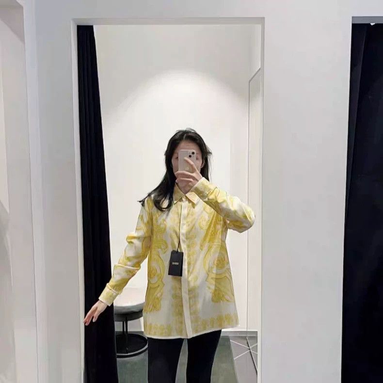 Versace Versace Mulberry silk medusa flower shirt Size L / US 10 / IT 46 - 4 Thumbnail