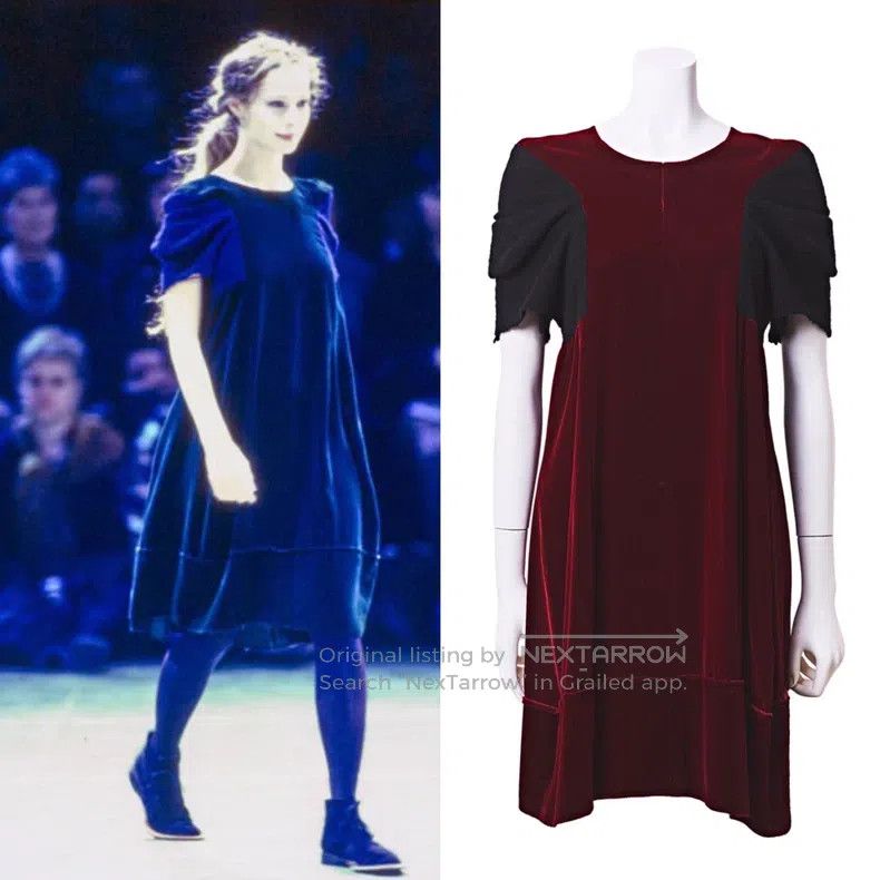 Comme des Garcons Comme Des Garcons Fulling Period Wine Red Velvet Patchwork Size M / US 6-8 / IT 42-44 - 1 Thumbnail