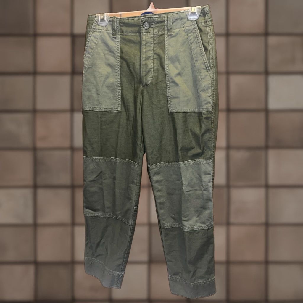 Gap VINTAGE GAP Women's Cropped Pants Adult Size 0 Green Canvas Mid Rise Casual Stretch 90s Streetwear Size 25" / US 0 / IT 36 - 1 Thumbnail