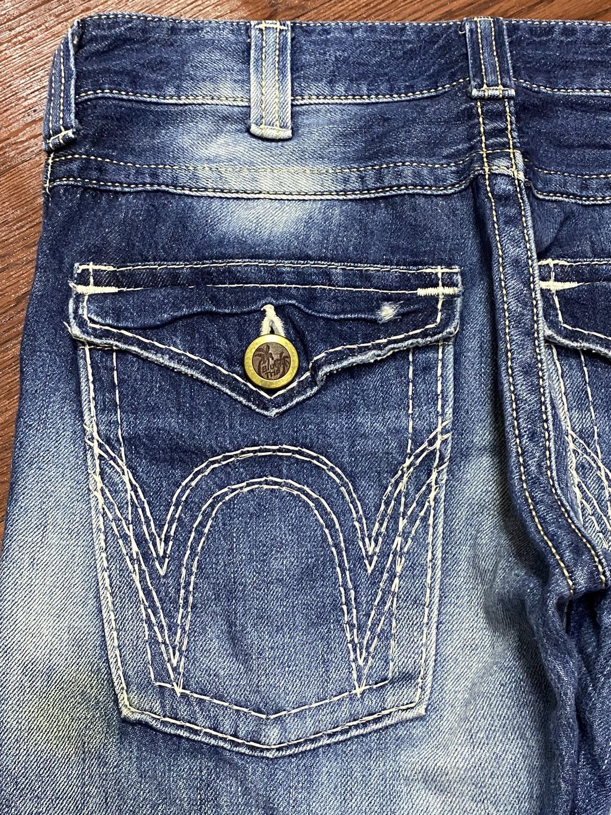 Edwin Vintage Edwin Blue Trip Whisker Flare Jeans Size US 33 - 7 Thumbnail