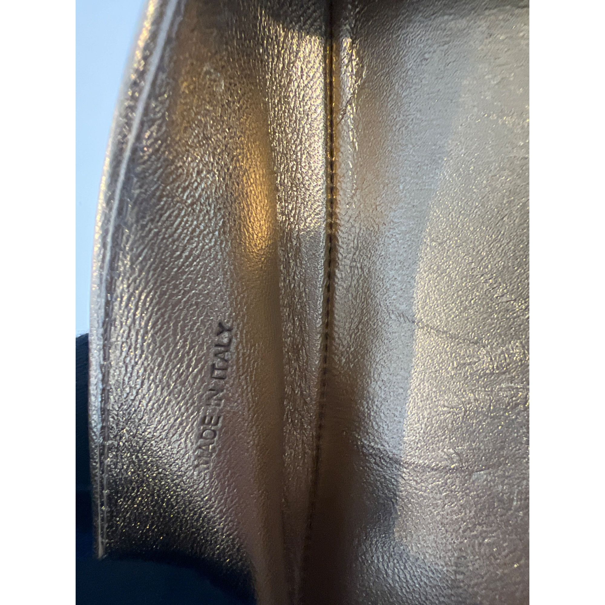 Prada Prada Gold Metallic Peep-Toe Espadrilles Size US 7.5 / IT 37.5 - 12 Thumbnail