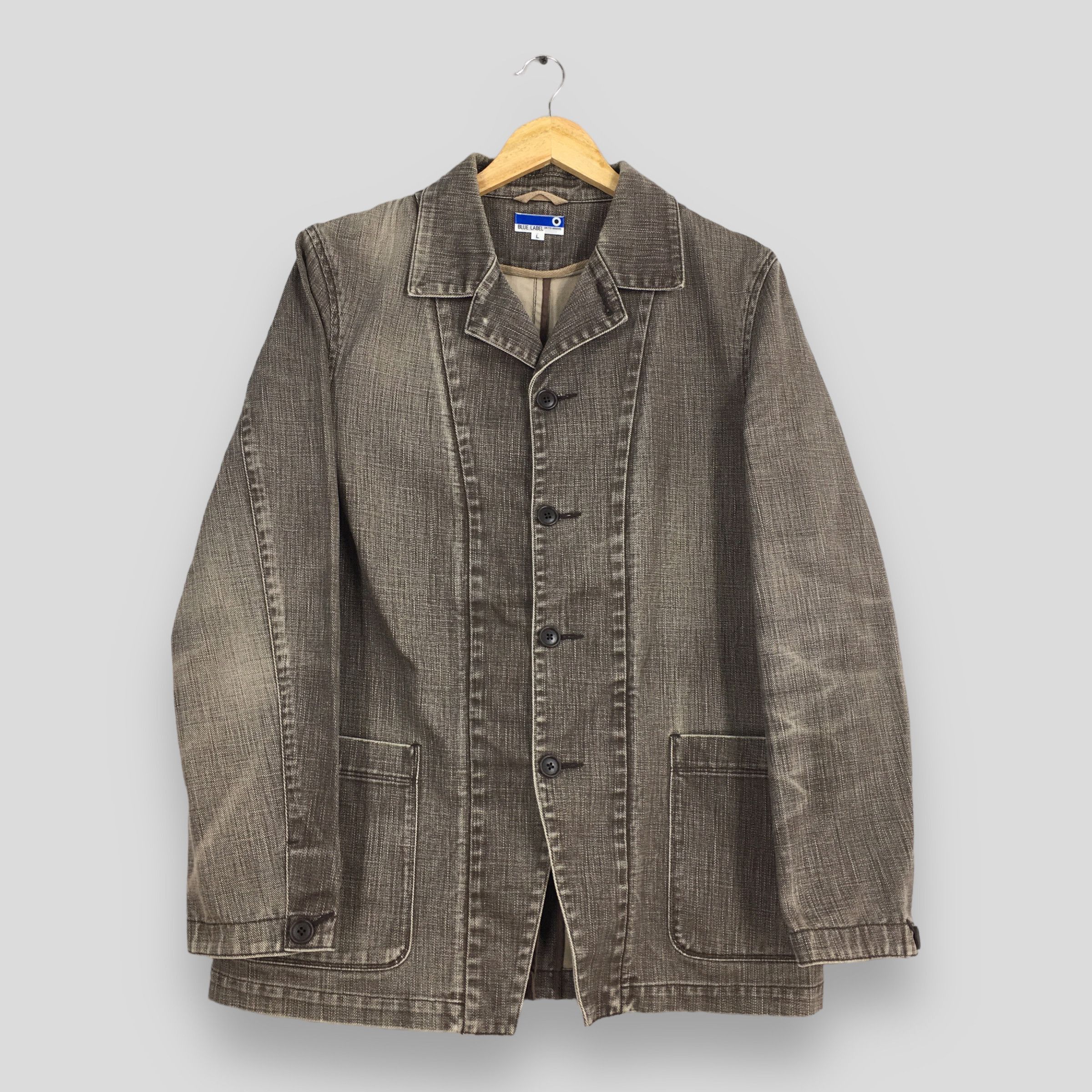 United Arrows Denim Kimono Noragi Patchwork Jacket GQ for