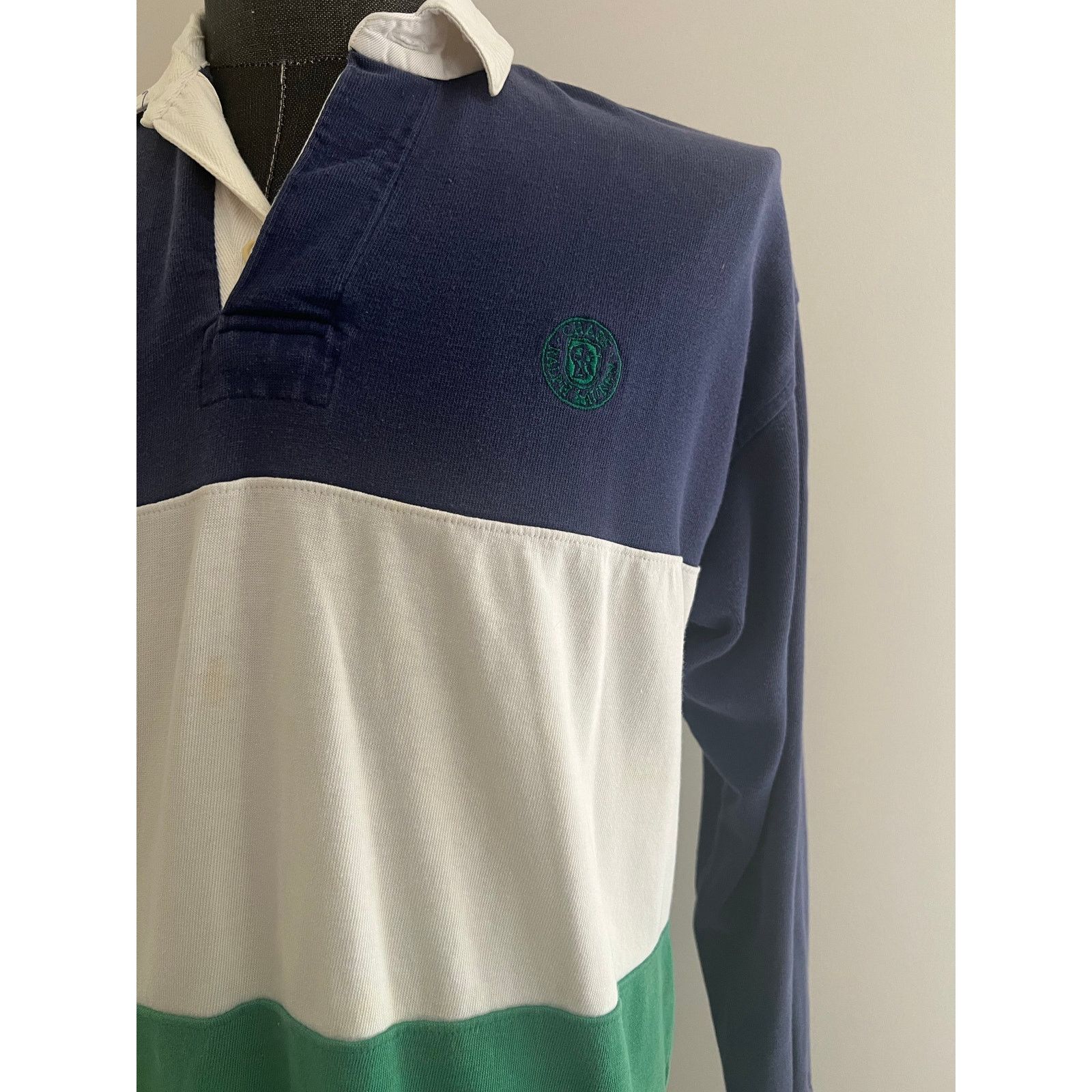 Chaps Ralph Lauren Chaps Ralph Lauren Long Sleeve Polo Colorblock Blue Green L Size US L / EU 52-54 / 3 - 2 Thumbnail