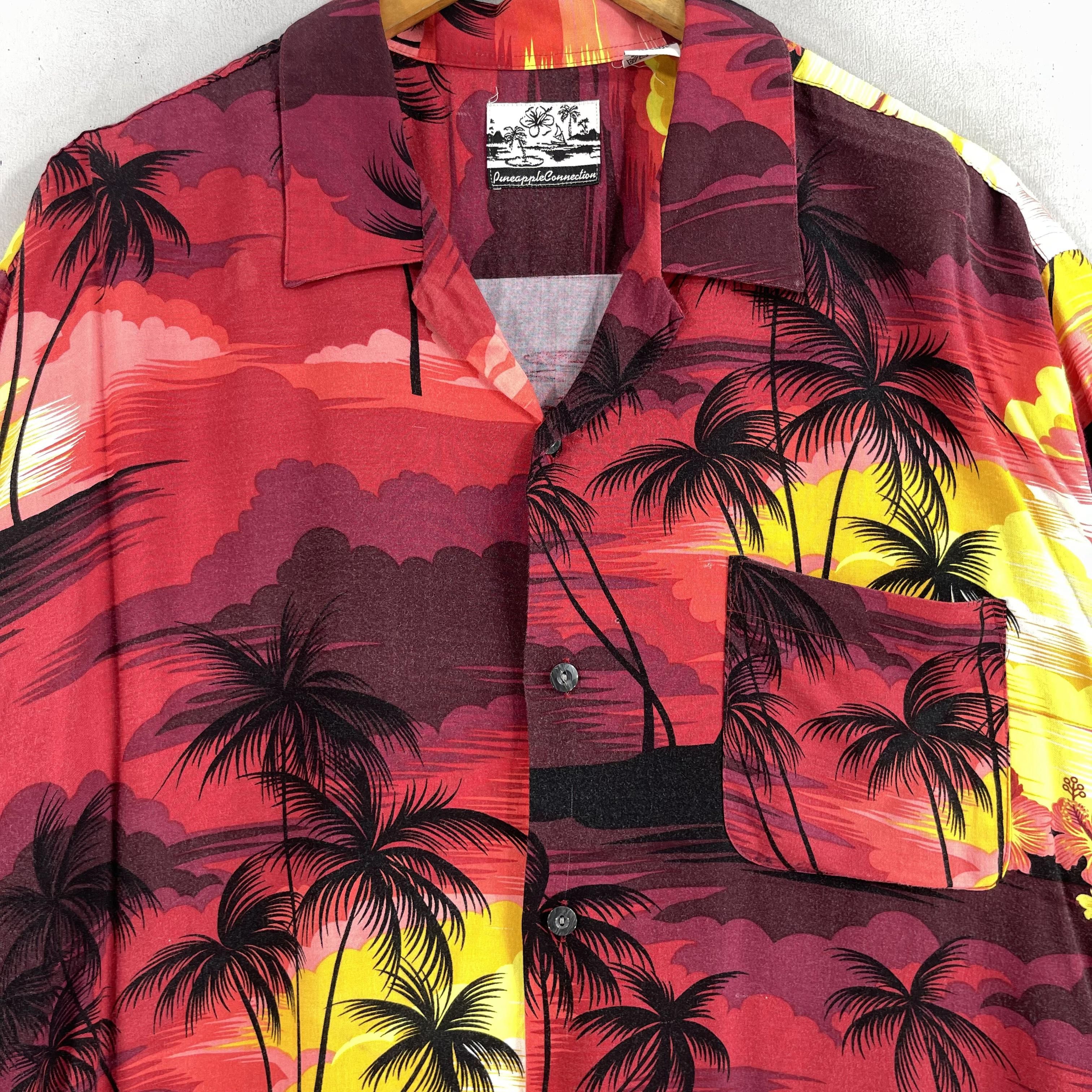 Japanese Brand × Vintage Vintage 90s Hawaiian Coconut Tree Aloha Beach Button Up Size US L / EU 52-54 / 3 - 2 Thumbnail