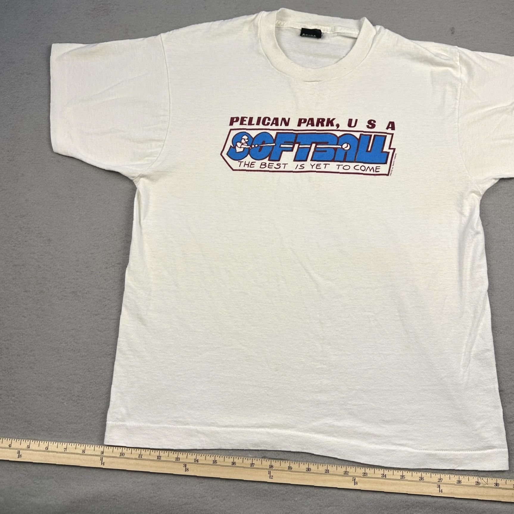 Vintage VINTAGE Screen Stars Best Pelican Park Softball Shirt Mens XL White Crew Neck Short Sleeve Graphic Print USA 90s Size US XL / EU 56 / 4 - 3 Thumbnail