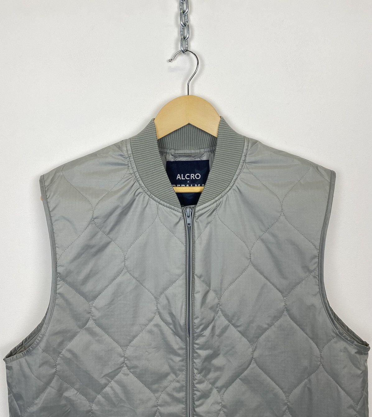 Designer Alcro x Depalma Workwear Quilted Vest Gilet Full Zip Gray Size US L / EU 52-54 / 3 - 4 Thumbnail
