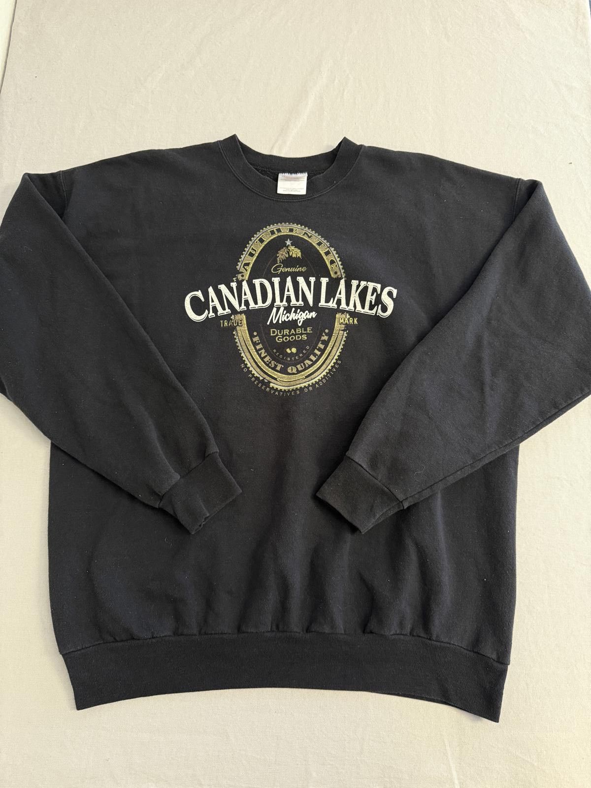 Hanes Faded Canadian Lakes Michigan Crewneck Beer Label XL Size US XL / EU 56 / 4 - 1 Thumbnail