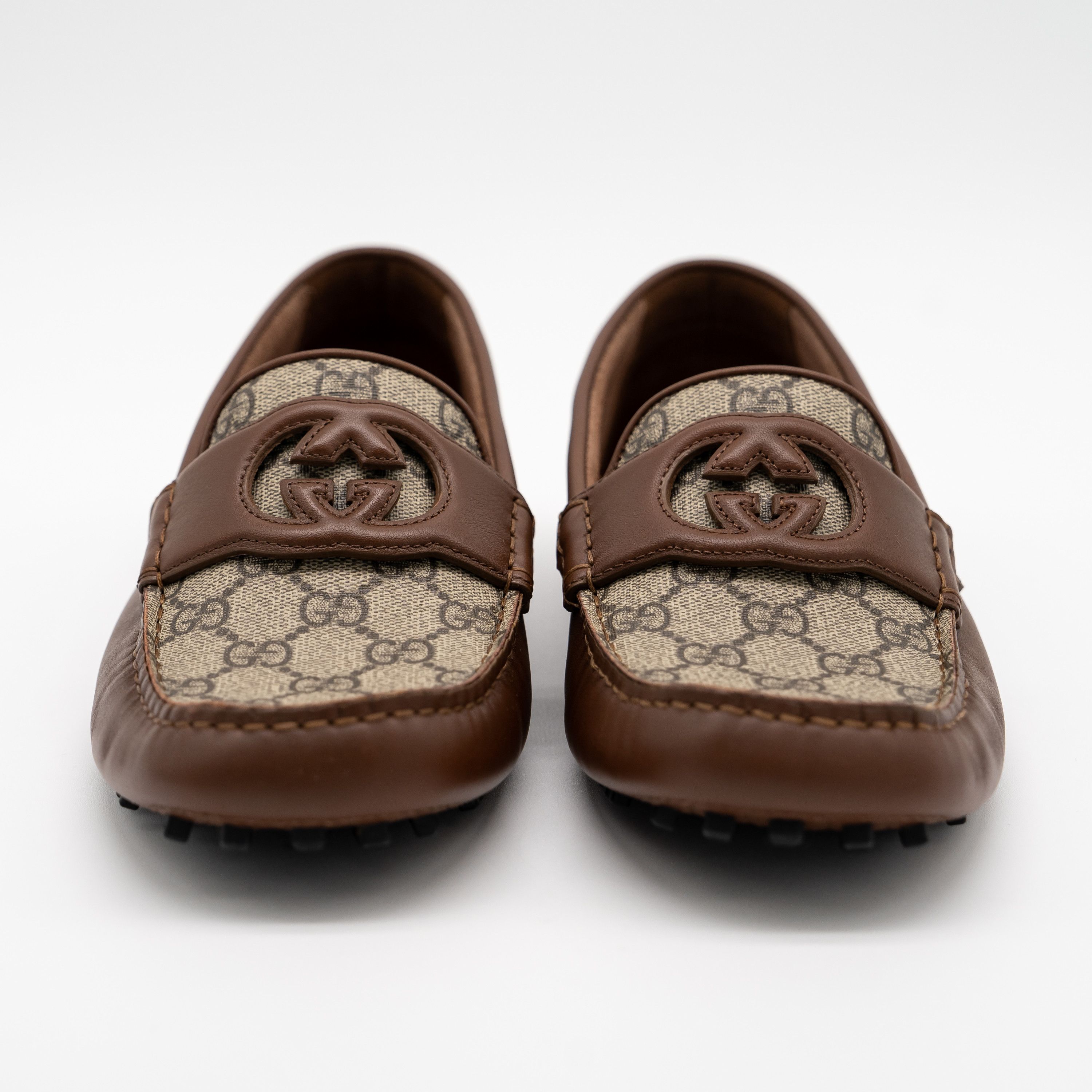 Gucci Gucci GG Leather Moccasin Driver Brown Loafers Leather Size US 9 / EU 42 - 2 Thumbnail