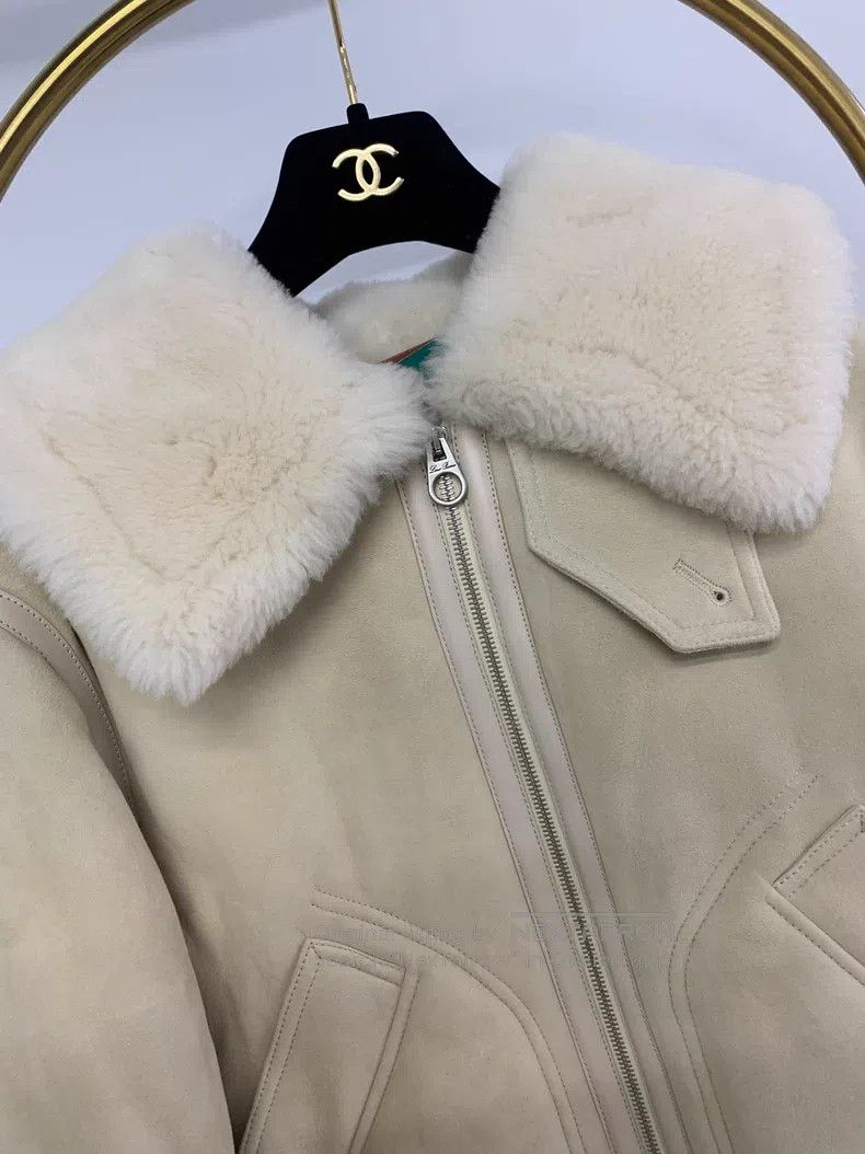 Loro Piana Loro Piana Apricot Leather Fur Jacket Size S / US 4 / IT 40 - 2 Thumbnail