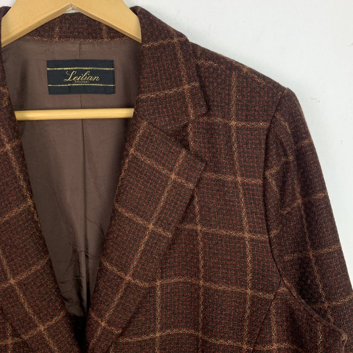 Designer × Vintage Vintage Chekered Blazer Jacket by Leilian Size US XL / EU 56 / 4 - 3 Thumbnail