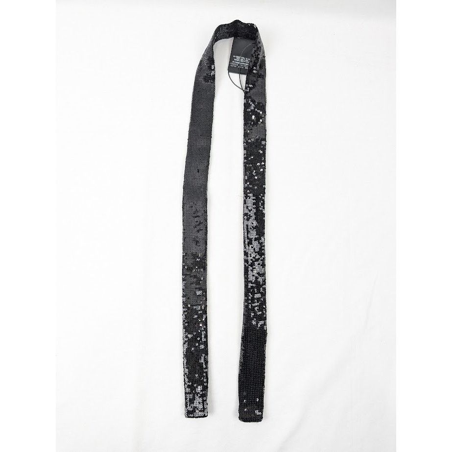 Saint Laurent Paris o1rshd1 Size: OS / Square Sequence Lavalliere Scarf in Black Size ONE SIZE - 7 Thumbnail