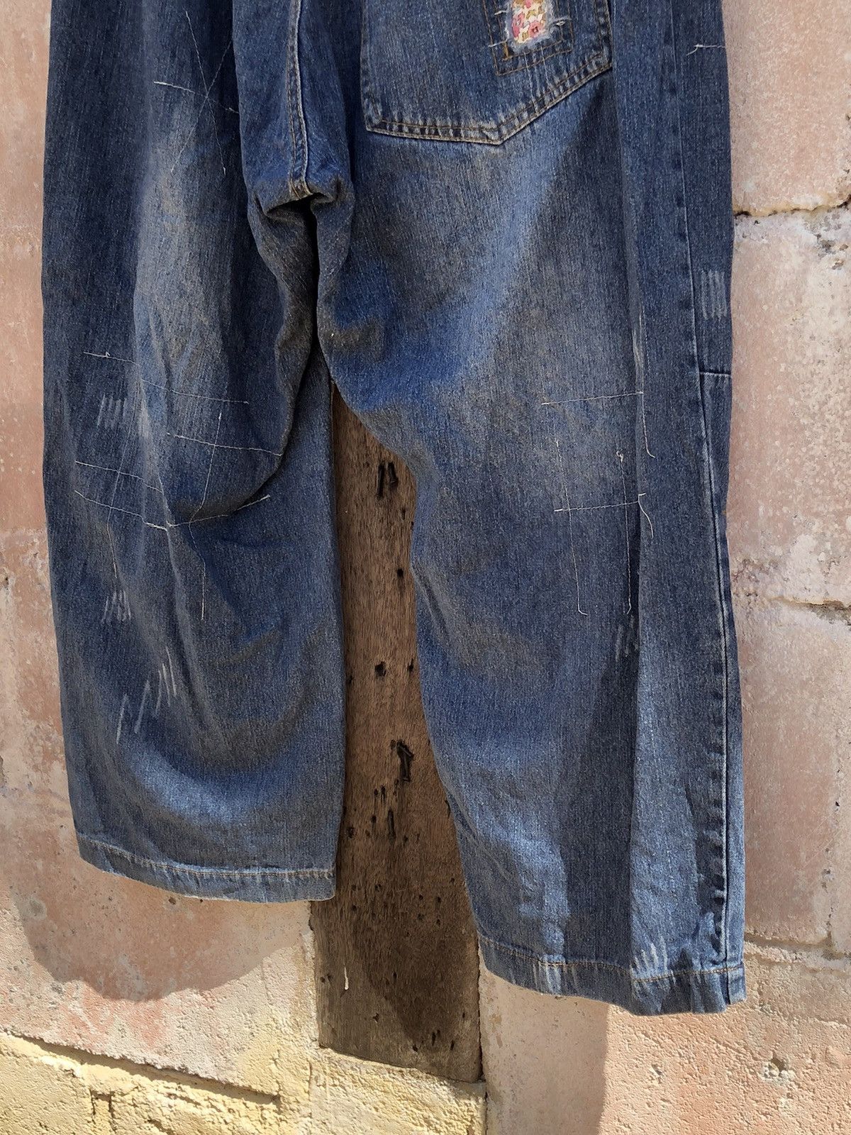Jean Cawaii Baggy Jeans Patchwork Destress Size US 29 - 8 Thumbnail