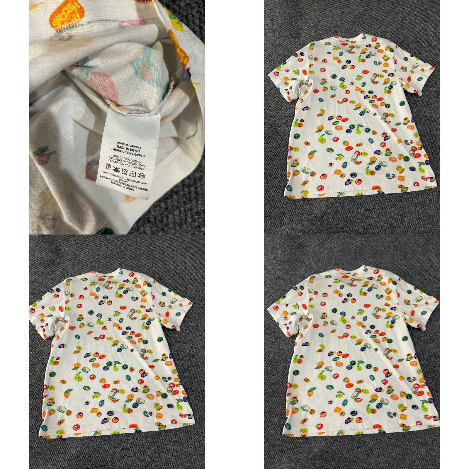 Nike Nike shirt Mens Large White graphic tee all over print retro sports Dri-FIT logo short sleeve crew neck cotton Size US L / EU 52-54 / 3 - 8 Thumbnail