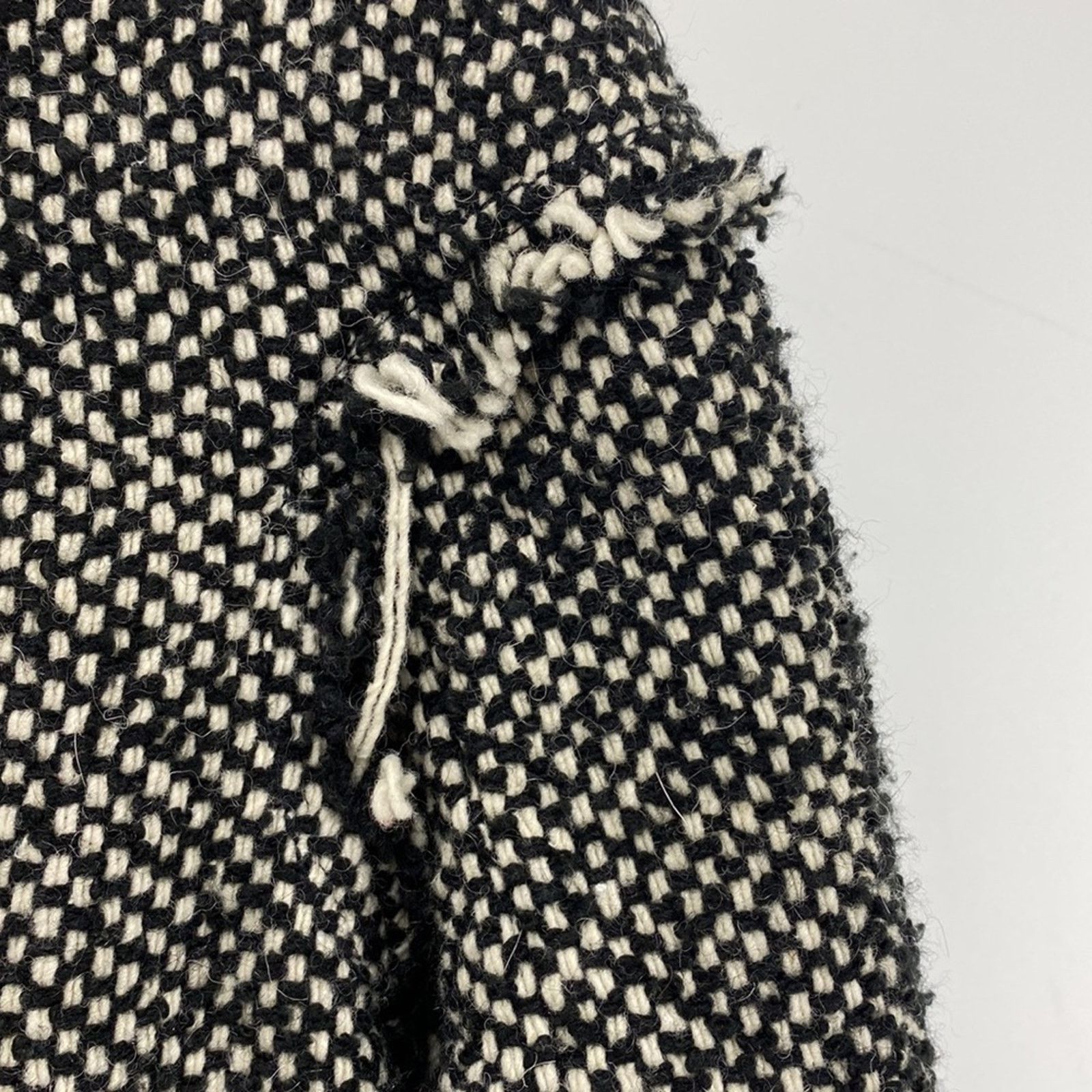 Zara Zara Basic Tweed Full Zip Jacket Black White Marled size M Size M / US 6-8 / IT 42-44 - 9 Thumbnail