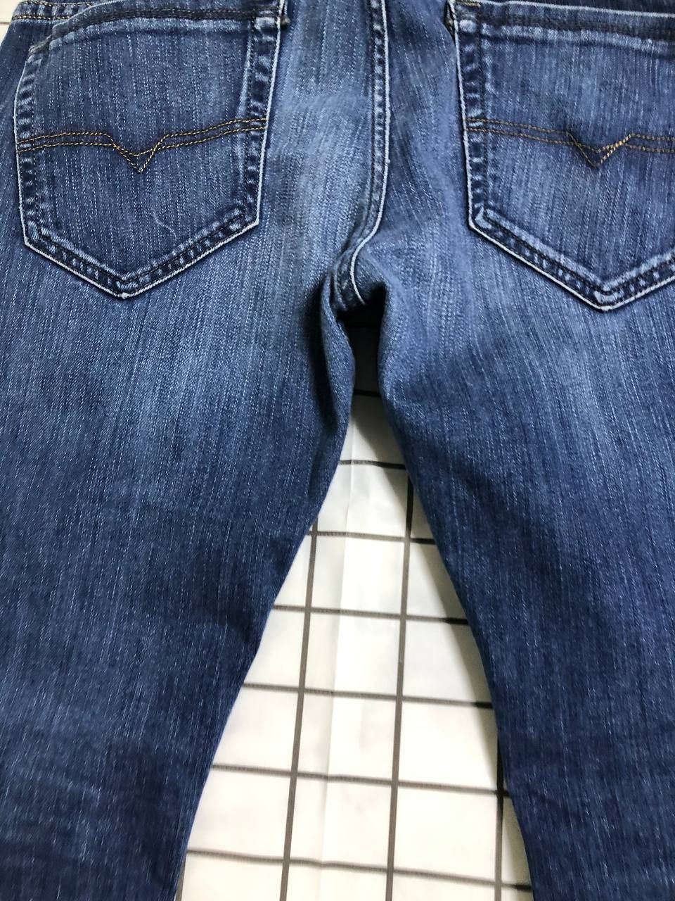 Diesel Diesel Thavar 0880G Faded Whiskered Denim Slim Jeans Size US 32 / EU 48 - 19 Thumbnail