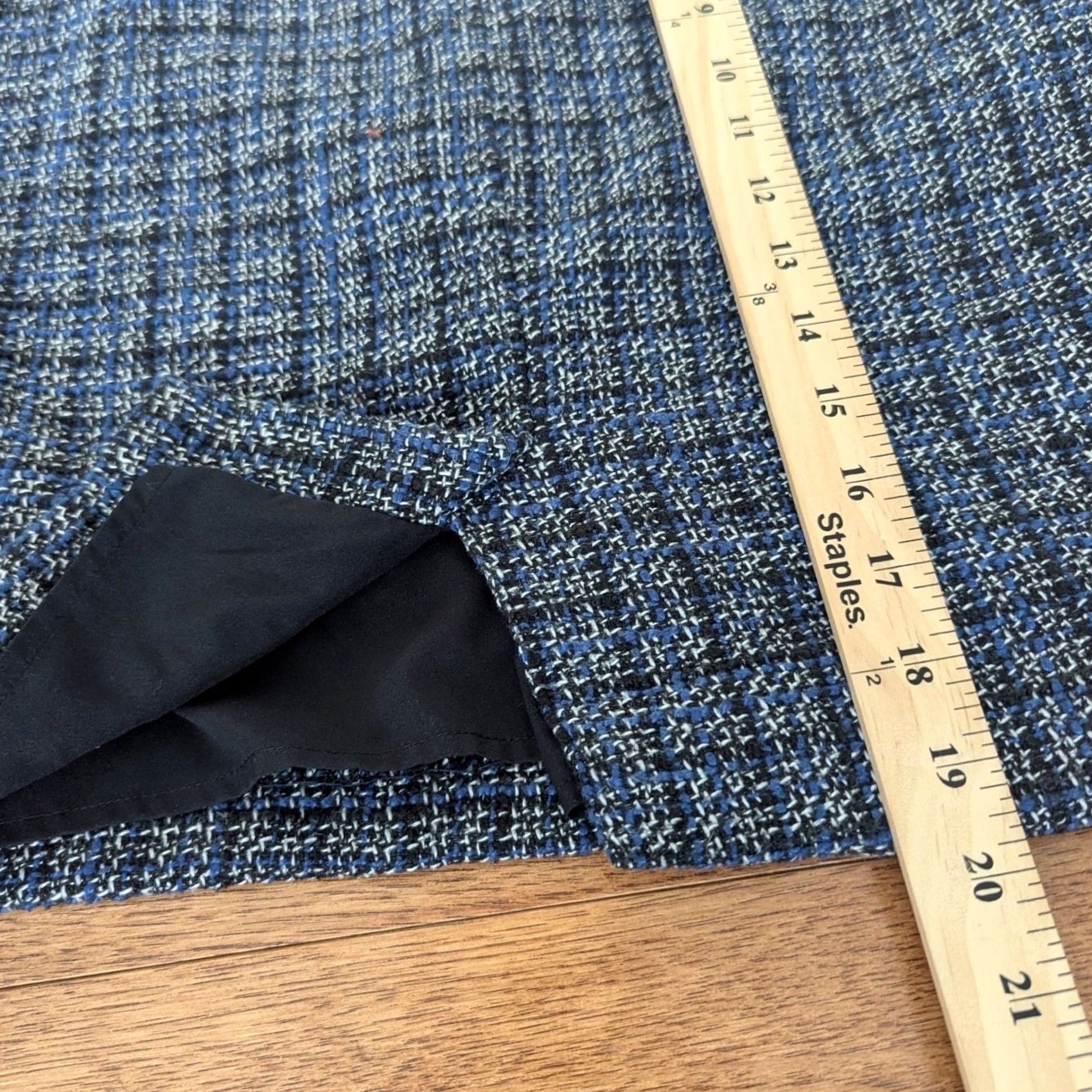 Banana Republic Banana Republic Skirt Pencil Black Blue Tweed Size 8 Office Workwear Women Slit Zipper Back Vintage No Size 30" / US 8 / IT 44 - 6 Thumbnail