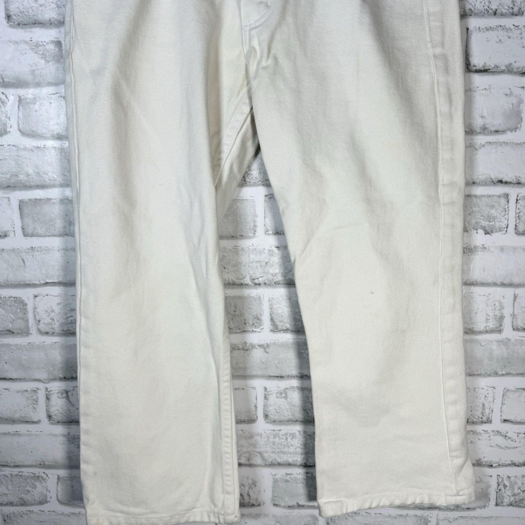 Guess VINTAGE GUESS Jeans Women 28 White 100% Cotton USA 28x22 Straight Mens? No, Women. Size 28" / US 6 / IT 42 - 3 Thumbnail