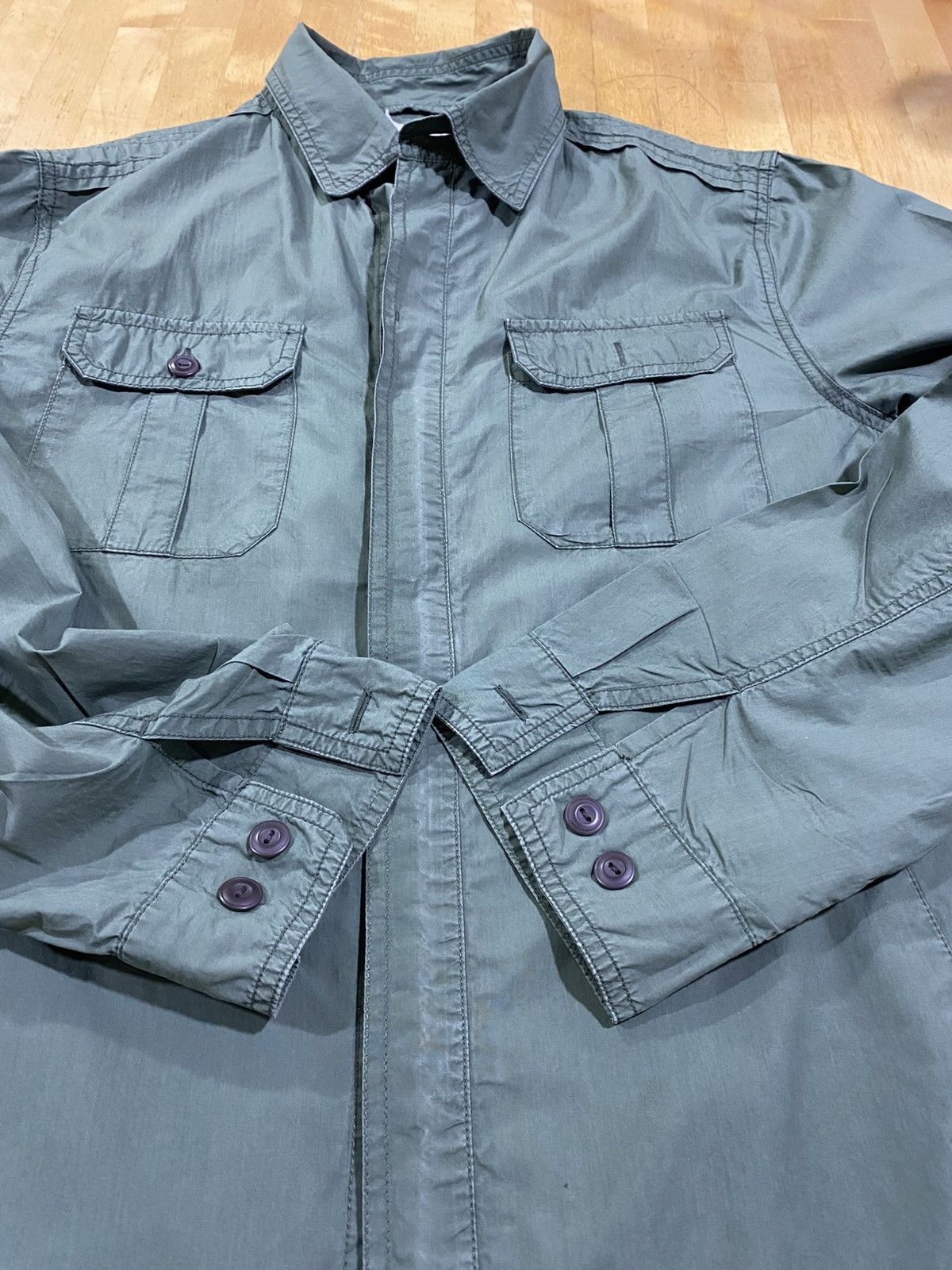 Uniqlo Uniqlo Utility Work Jacket Olive Green Size US L / EU 52-54 / 3 - 3 Thumbnail