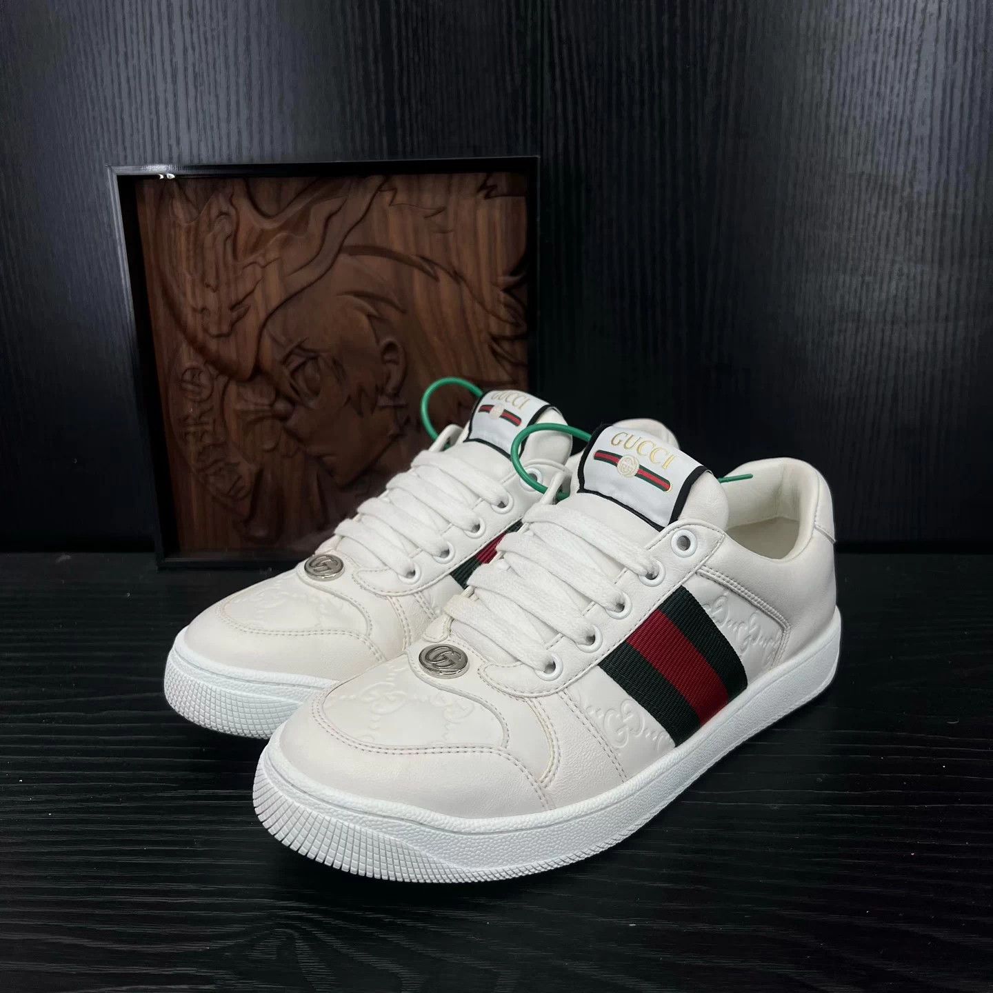 Gucci Gucci Embossed White Red 36 Mint Box Size US 6 / IT 36 - 1 Thumbnail