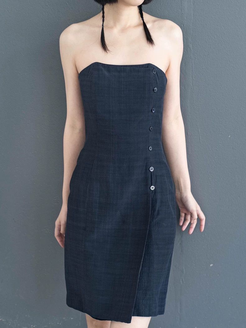 Kenzo KENZO A glossy magazine-style buttoned bodice dress Size XS / US 0-2 / IT 36-38 - 6 Thumbnail