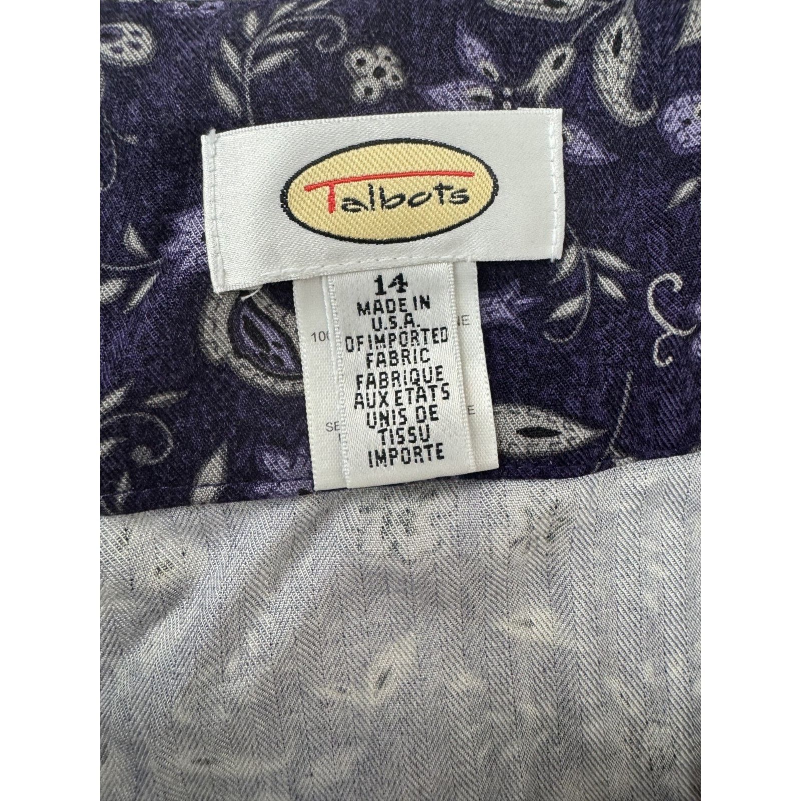 Other VINTAGE Y2K 90s Women Midi Skirt Talbots Cottagecore 14 Size 36" / US 14 / IT 50 - 4 Thumbnail