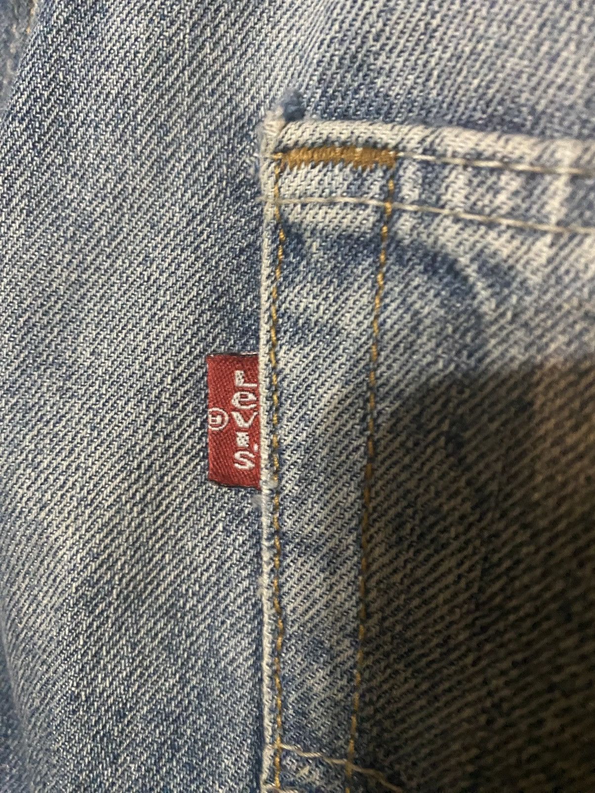 Levi's Vintage Clothing Levis 501 Baggy Wide Leg Faded Jeans Size US 44 / EU 60 - 3 Thumbnail