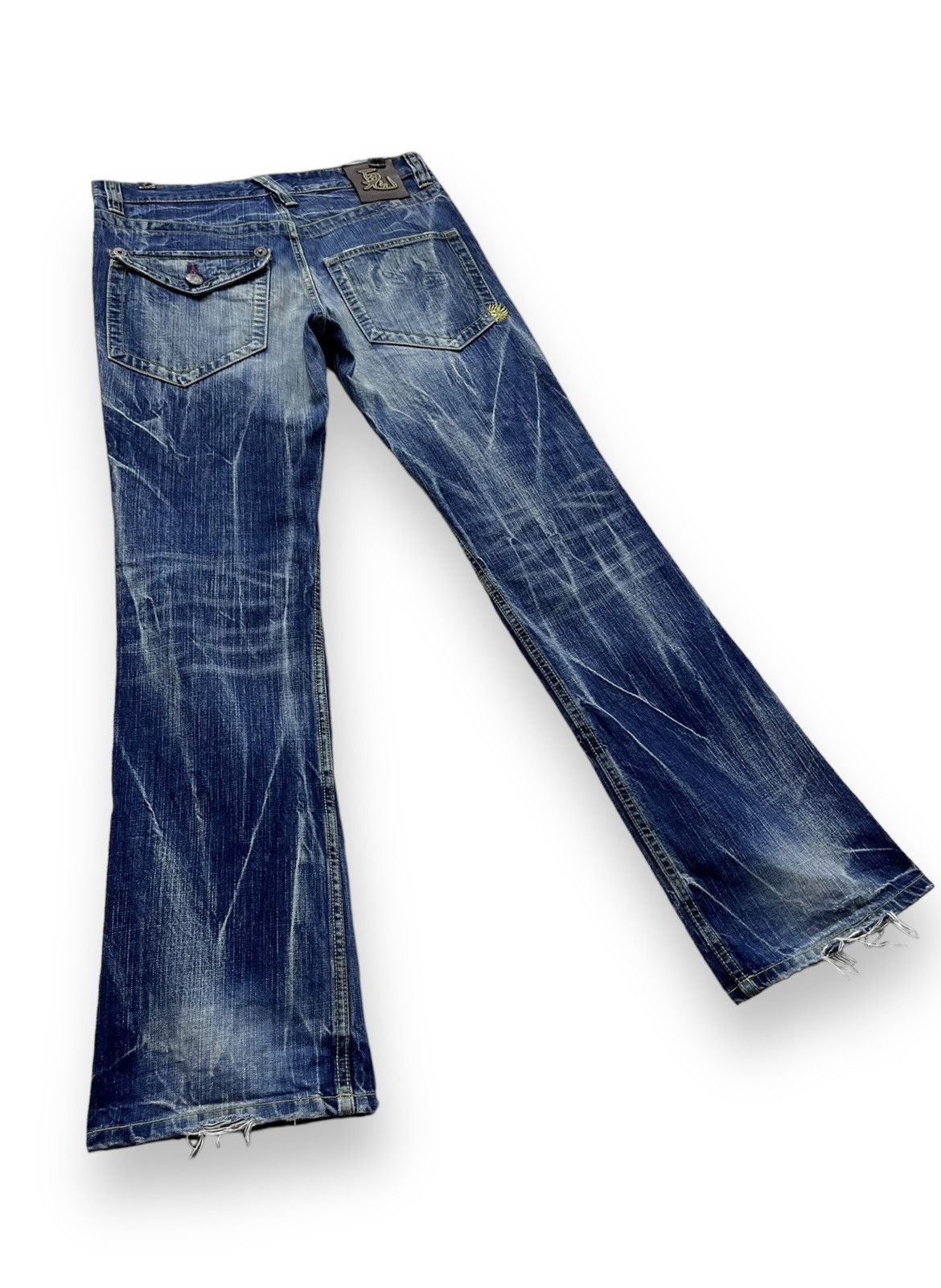 Onia VTG FLARE🔥ONIARAI Clawmark Whisker Distressed Blue Denim Size US 32 / EU 48 - 7 Thumbnail