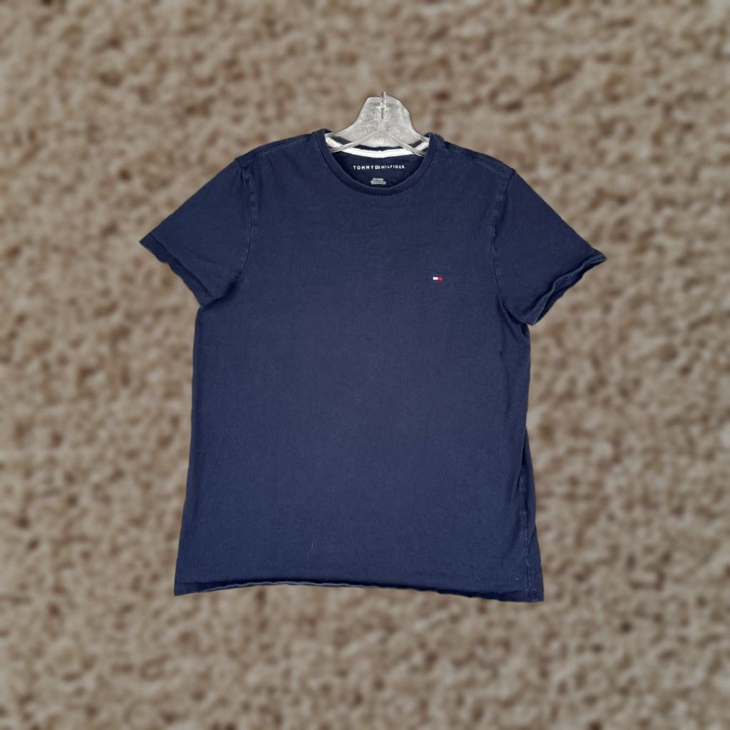 Tommy Hilfiger Tommy Hilfiger Shirt Men XS Blue Crew Neck Short Sleeve Cotton T-Shirt Logo Regular Size US XS / EU 42 / 0 - 1 Thumbnail