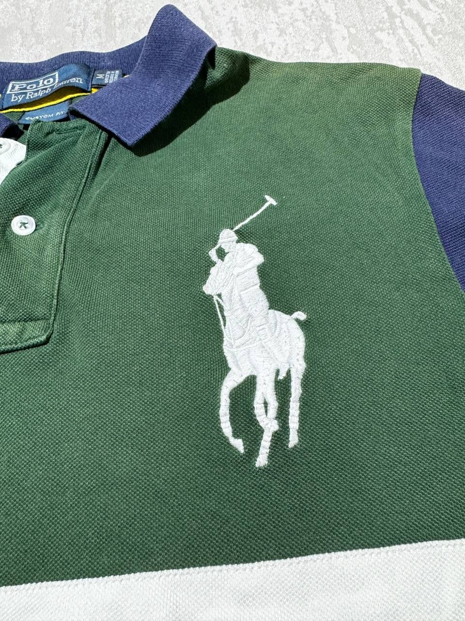 Polo Ralph Lauren × Vintage Polo Ralph lauren big logo green polo size M faded Size US M / EU 48-50 / 2 - 3 Thumbnail