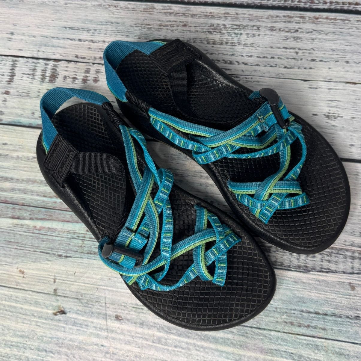 Chaco Chaco ZX/2 Classic Teal Blue Sandals Vibram Sole Adjustable Size US 6 / IT 36 - 1 Thumbnail