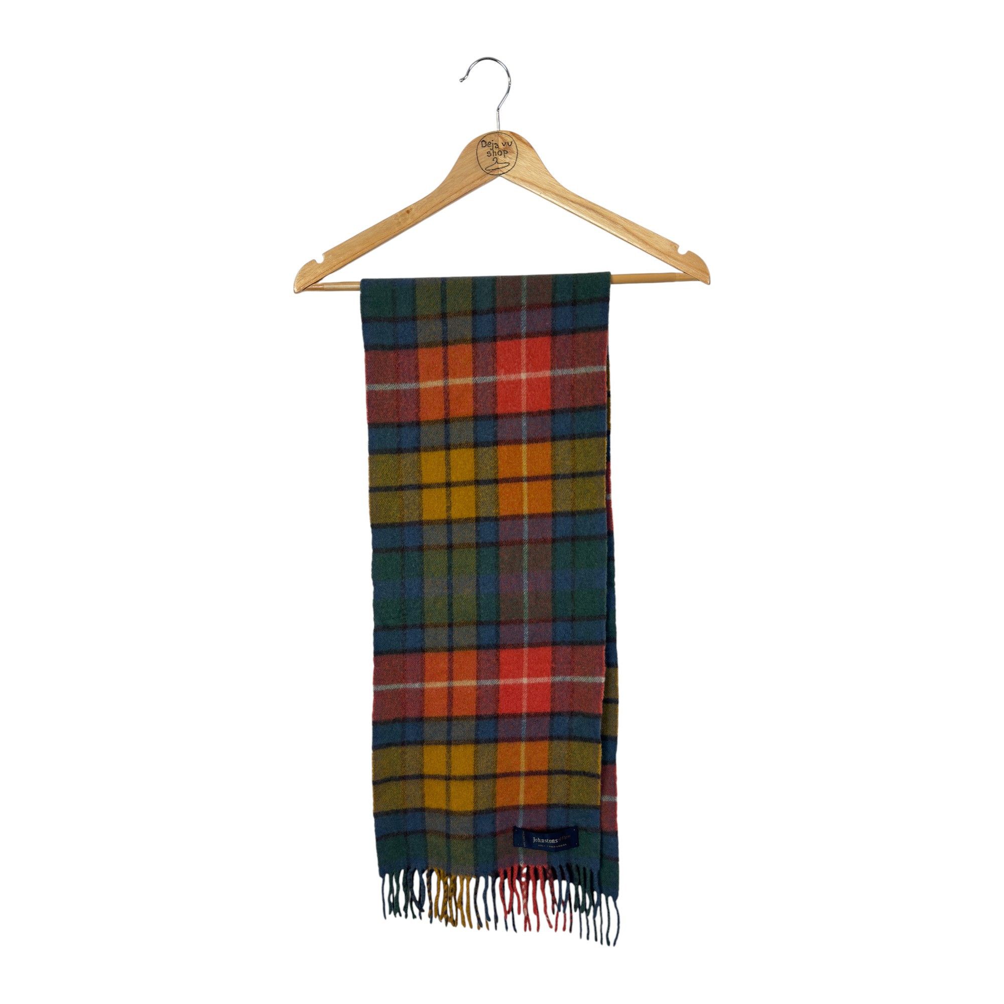 Johnstons Of Elgin Lambswool Fringed Plaid Scarf Size ONE SIZE - 2 Thumbnail