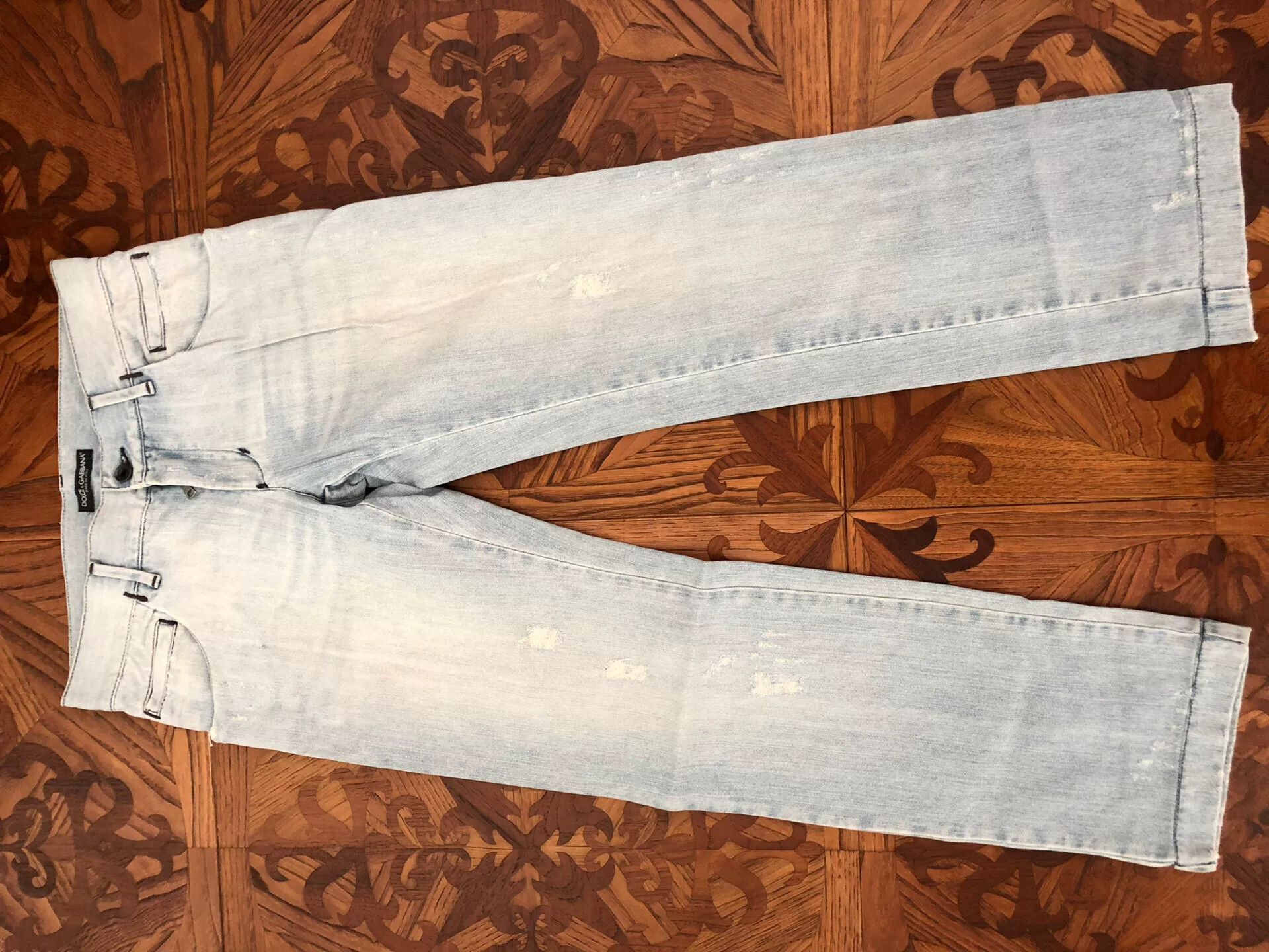 Dolce & Gabbana Dolce & Gabbana Men's White Light Blue Jeans Size US 28 / EU 44 - 1 Thumbnail