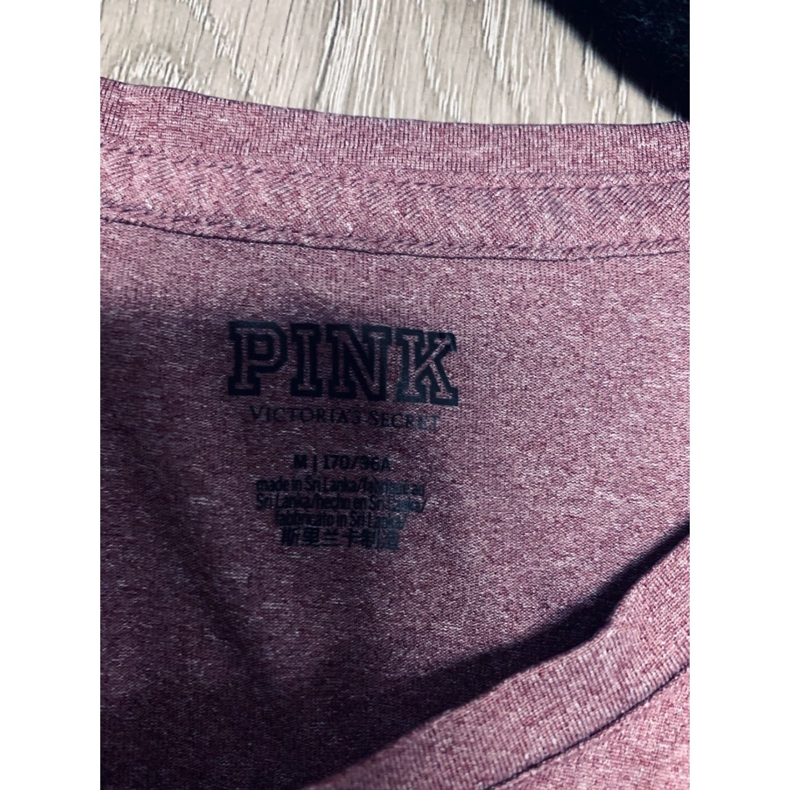 Victoria's Secret Victoria's Secret PINK Cropped Tank Womens Medium Purple Heathered Workout Sleeveless Pullover Activewear Size ONE SIZE - 3 Thumbnail