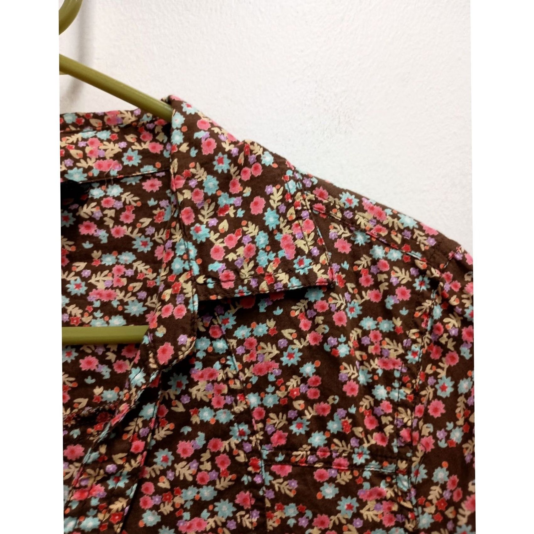 Vintage VINTAGE Passport Shirt Large Brown Y2K Ditsy Floral Cottage Button Up Womens Size L / US 10 / IT 46 - 5 Thumbnail