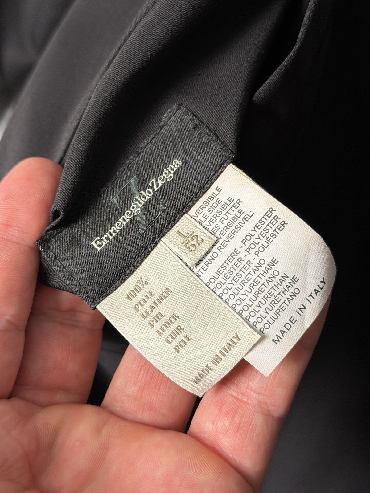 Ermenegildo Zegna Ermenegildo Zegna Mens Reversible Leather Zip-Up Coat Jacket Size US L / EU 52-54 / 3 - 24 Thumbnail