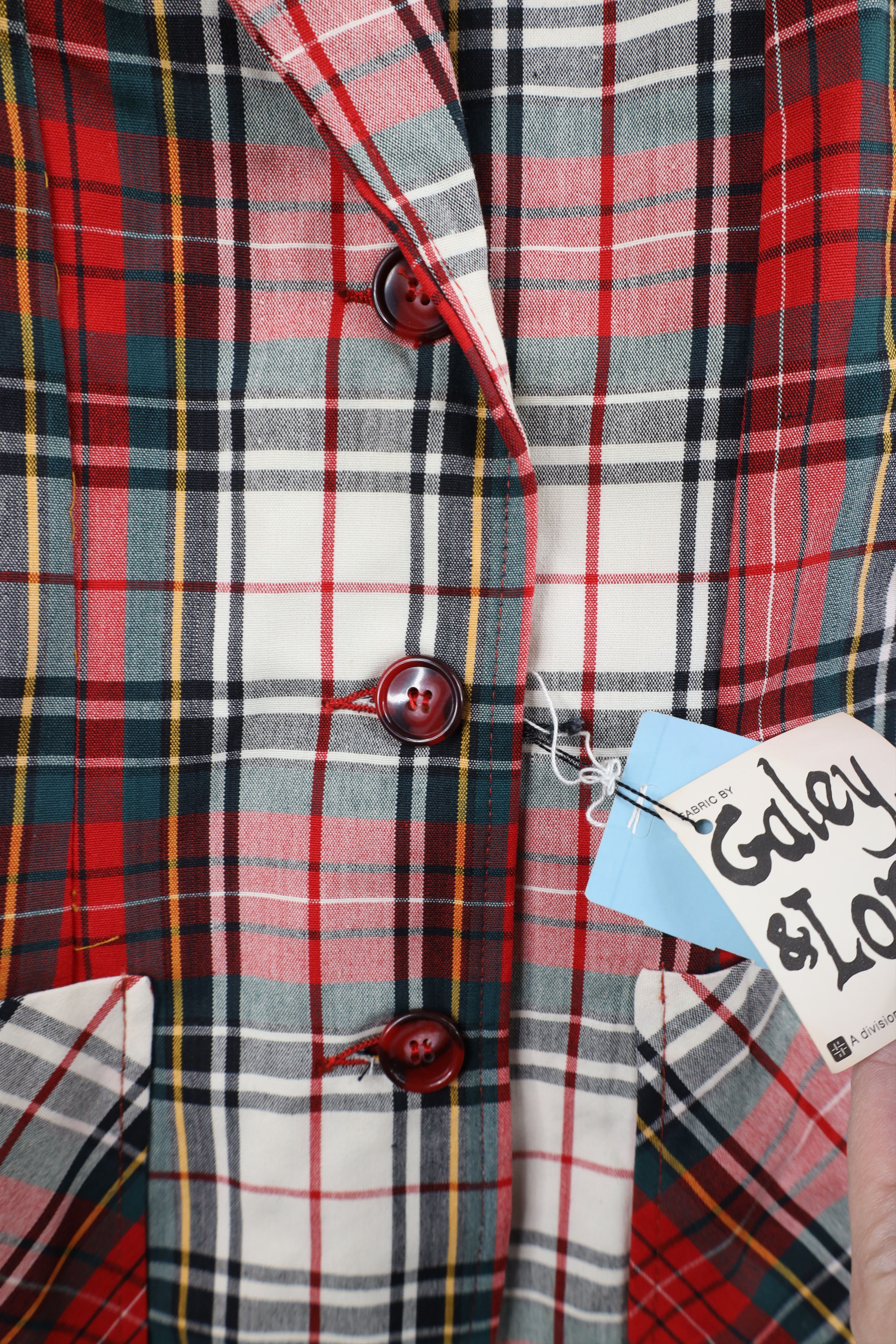 Vintage Deadstock Vintage 50s 60s Rockabilly Blazer Jacket Plaid USA Size XL / US 12-14 / IT 48-50 - 8 Thumbnail