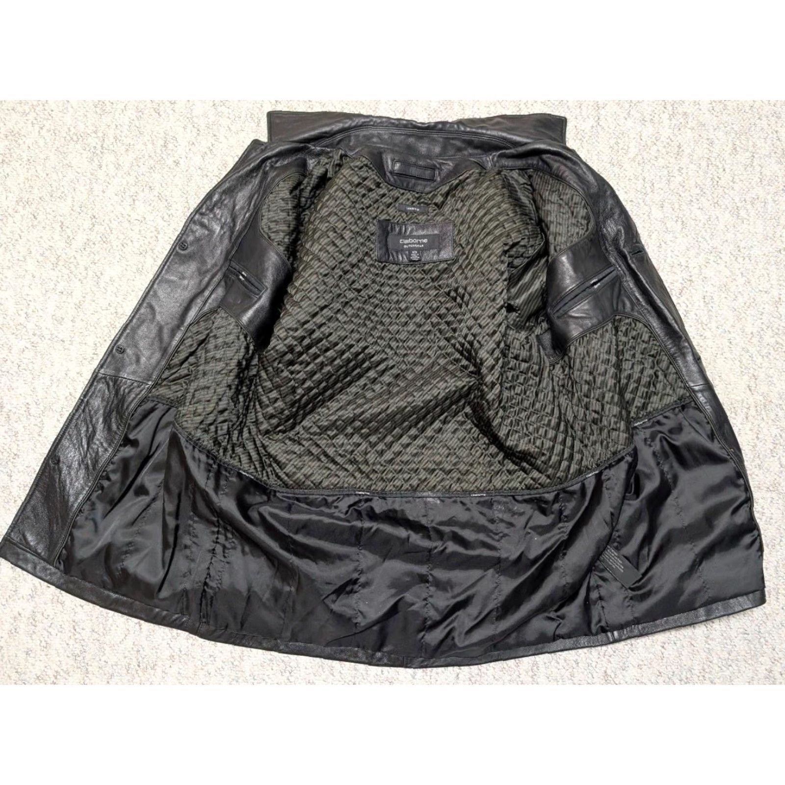 Liz Claiborne VINTAGE Claiborne leather coat M Lambskin butter soft black motorcycle jacket Mens 42 1990s y2k coat Size US M / EU 48-50 / 2 - 4 Thumbnail