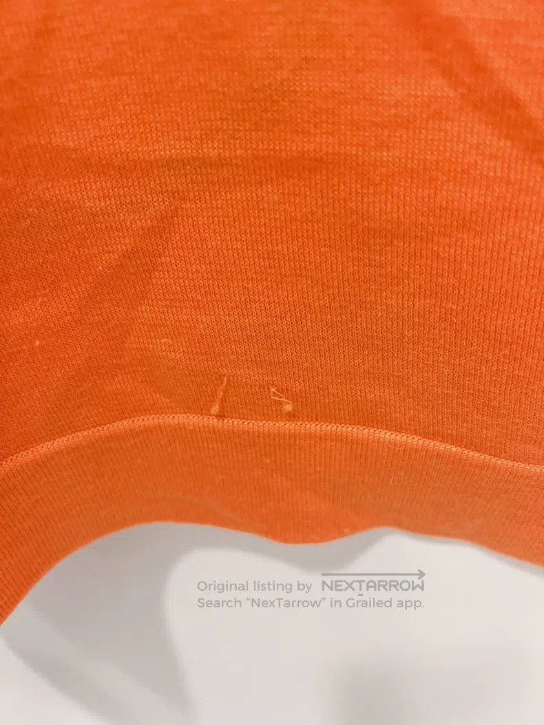 Hermes Hermes Bright Orange Silk Printed Mixed Knit Top Size XS / US 0-2 / IT 36-38 - 6 Thumbnail