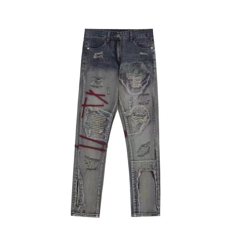 Designer × Jean × Vintage High Street Vintage Washed Ripped Jeans Size US 34 / EU 50 - 3 Thumbnail