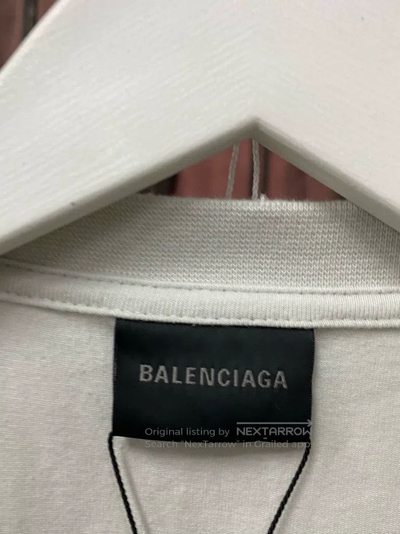 Balenciaga Gothic Letter Slim Fit Long Sleeve